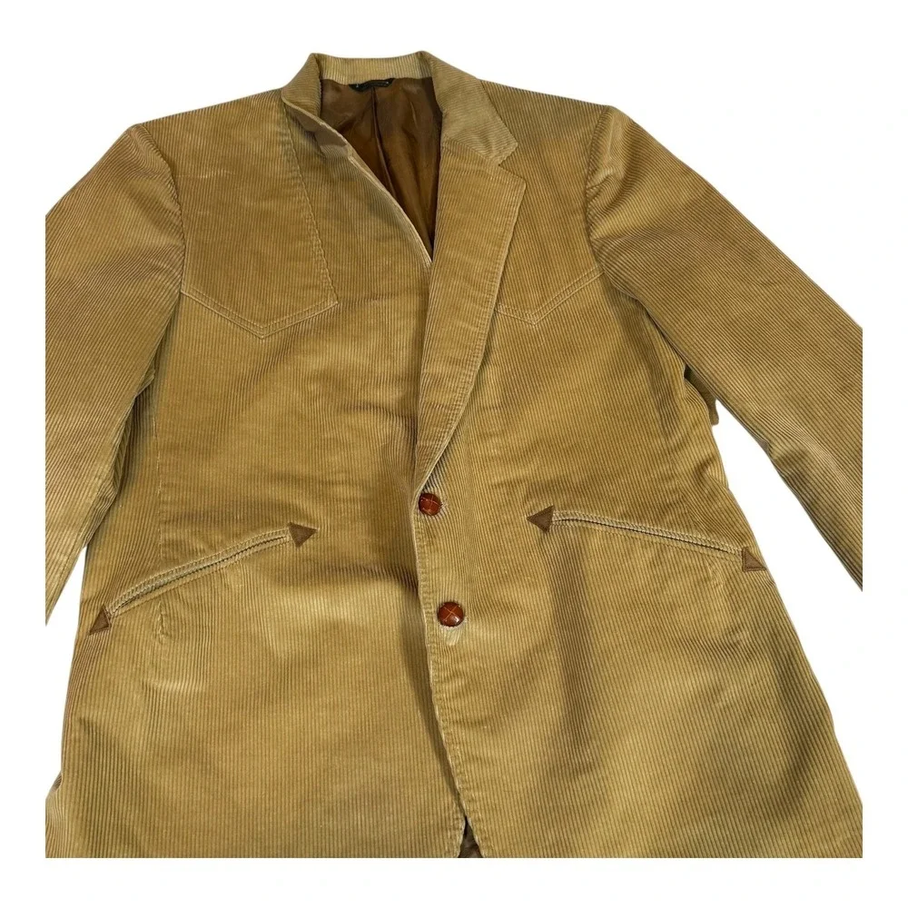 Vintage Levi's for Men Corduroy Blazer Tan‎ Camel Sport Coat Jacket 44 R